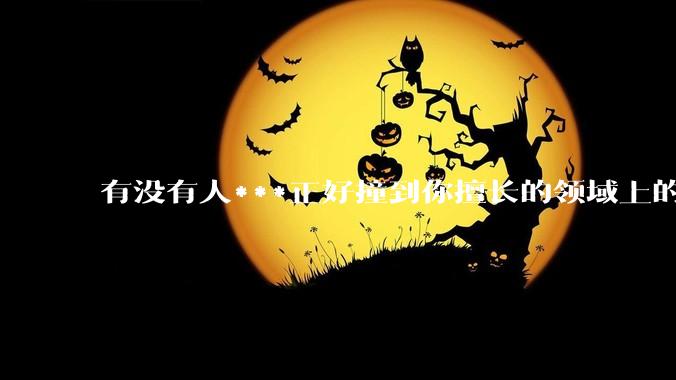 有没有人***正好撞到你擅长的领域上的？